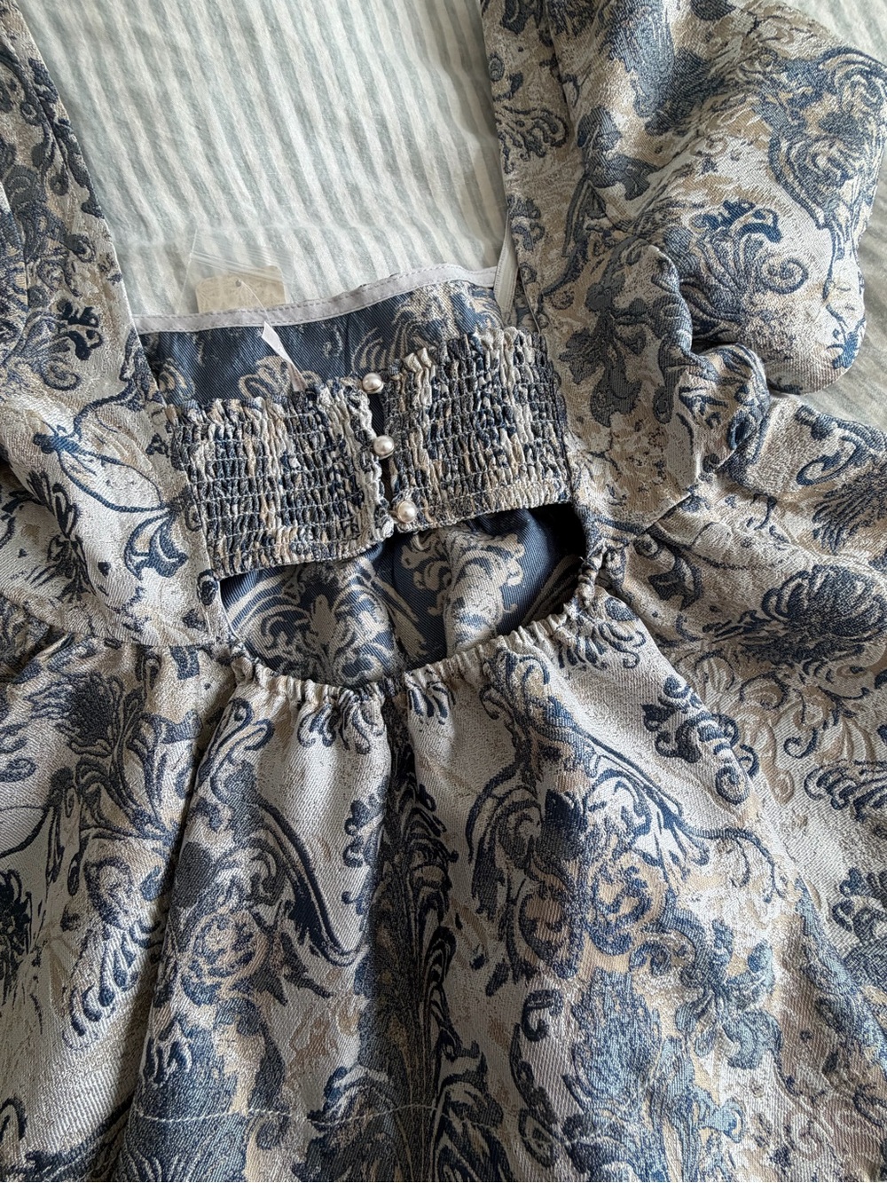 NWT Free People Blue Elegant Blouse - Picture 10 of 10